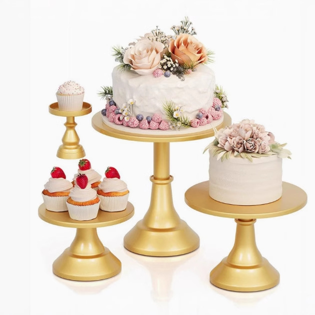 Soporte de pastel hueco dorado creativo transfronterizo accesorios de boda mesa de postres decoración tienda de postres combinación de soporte de pastel de dim sum