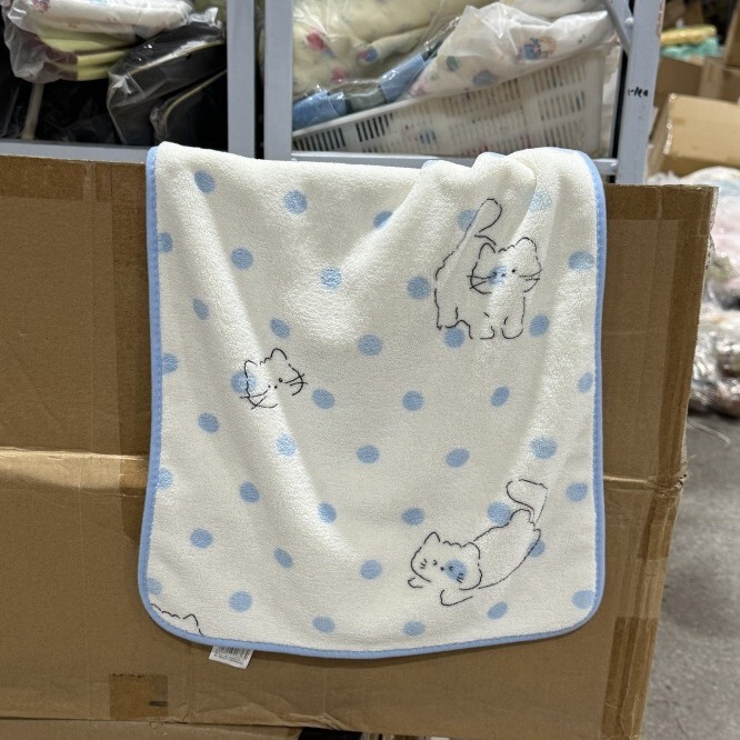 Cartoon Cute Line Cat Towel High-Value Polka Dot Thickened Quick-Drying Face Wash Towel Household Turban Ready for Sale Cartoon Cute Line Cat Towel High-Value Polka Dot Thickened Quick-Drying Face Wash Towel Household Turban Ready for Sale