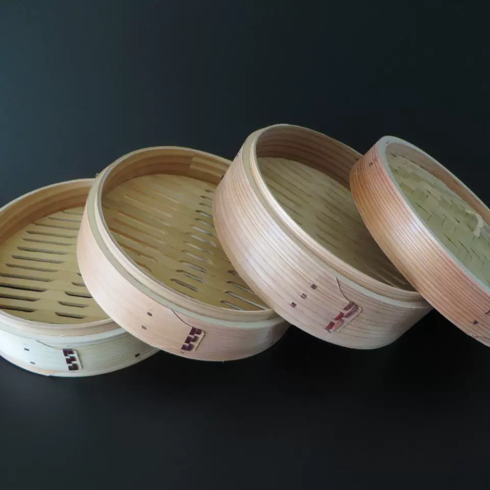 蒸笼沙县小笼包竹制家用杭州小蒸格竹蒸屉带耳笼屉饺子篦子批发