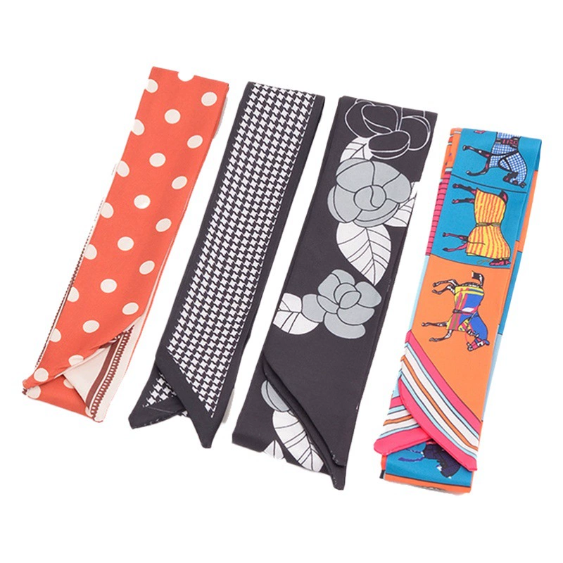 easiest for match резинка для волос, длинный узкий шелковый шарф, острая угловая сумка для галстука с принтом, шелковый шарф с сумкой, аксессуары, маленький квадратный шарф, подарок, сувенир