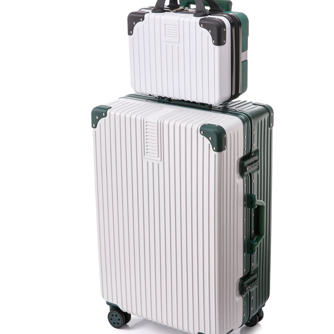 [Fábrica de selección estricta] maleta de estudiantes con cremallera femenina retro gran volumen maleta madre maleta de cuero hombre