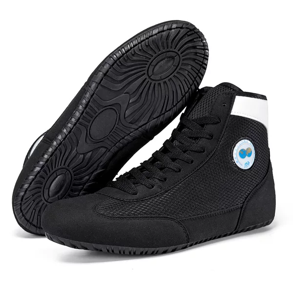 Boxing Shoes, Competition Training Sports Shoes, High-Top Men's and Women's Sanda Martial Arts Shoes, Non-Slip Wrestling Fighting Shoes