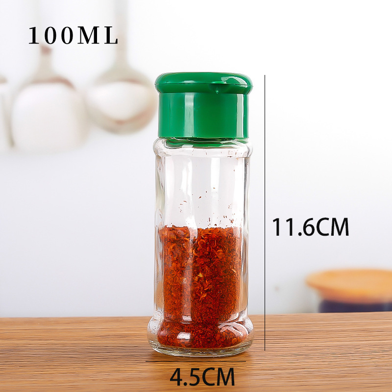 スポット100mlプラスチック調味料瓶胡椒粉瓶ガラス透明調味料瓶バーベキュー散布料瓶源工場|undefined