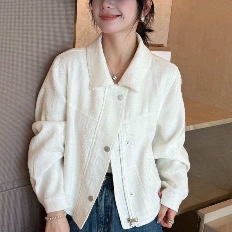 韩系外套女短款2026秋季设计感休闲夹克小个子宽松上衣潮