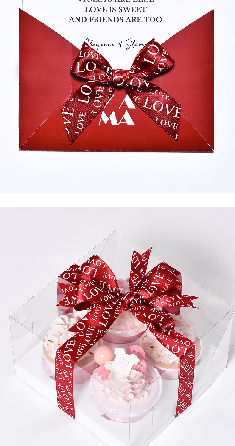 25g Weight Gift Wrapping Supplies Event & Party Supplies Ribbons Jewelry Making Type Valentine'S Day Romantic Letter Heart Shape Polyester Party Date Festival Gift Wrapping Supplies Party Supplies Gift Wrapping Supplies 1 Piece