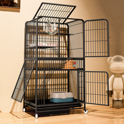 Cat Cage Home Indoor Cat Villa Super Large Three-Story Double Layer Empty Cage Cat House Small Cat Cat Bed