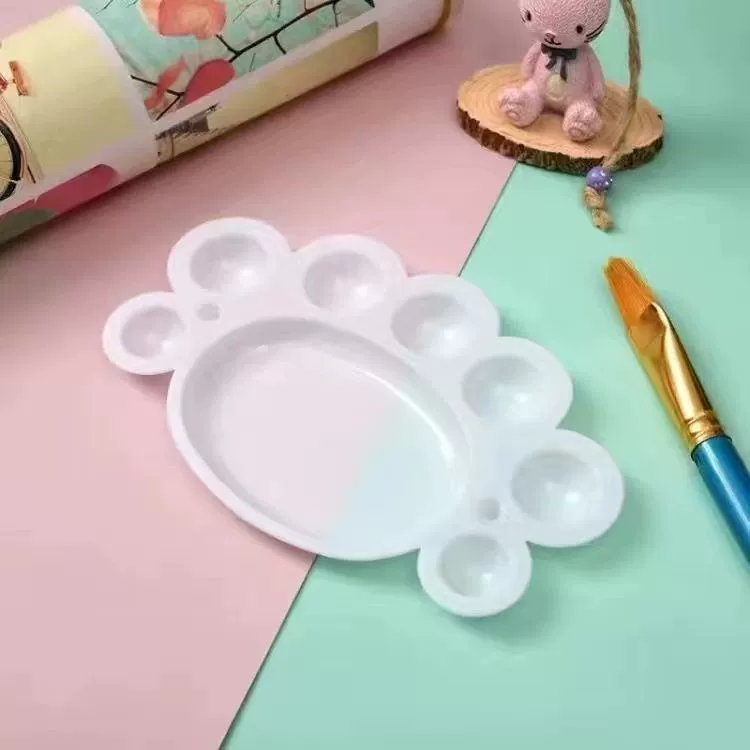 Оптовая Продажа с фабрики палитра цветка сливы утолщенная гуашь акриловое Искусство Детские принадлежности палитра коробка пигмент блюдо