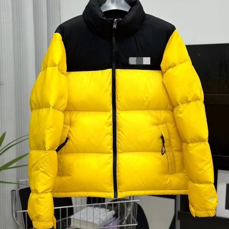 Yellow down jacket