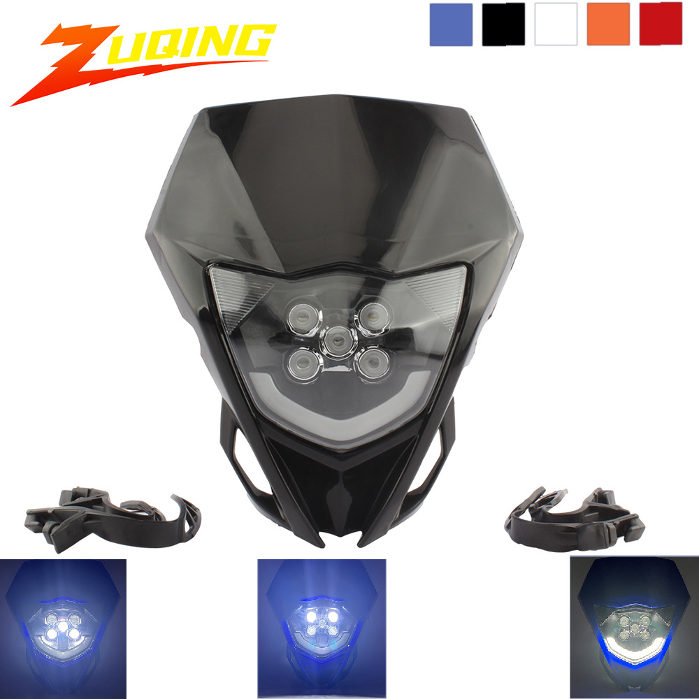Headlight modified LED light source driving light WR YZ 250 450 off-road motorcycle headlight light