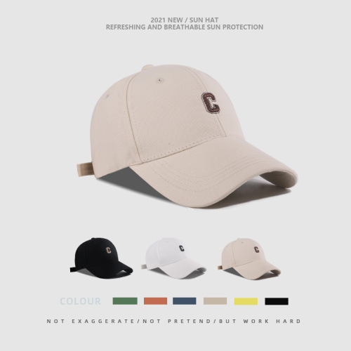 Hat Black Baseball Cap for Men High-end Hard Top Hat Korean Style Fashion Baseball Cap Personalized Peaked Hat for Women Autumn