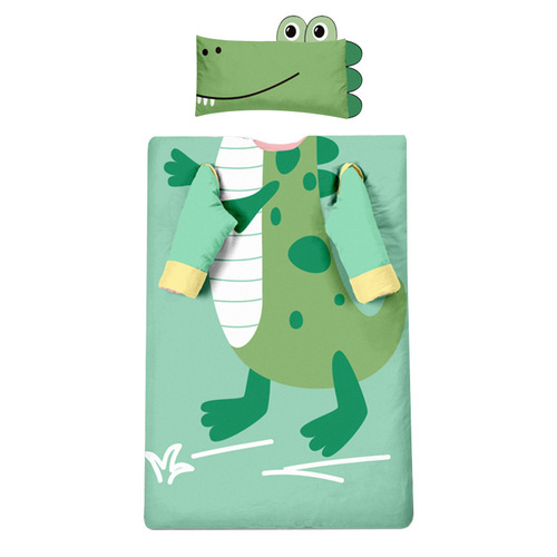 Children's sleeping bag baby spring, autumn and winter thickened pure cotton big children's baby autumn and winter thick anti-kick quilt artifact quilt