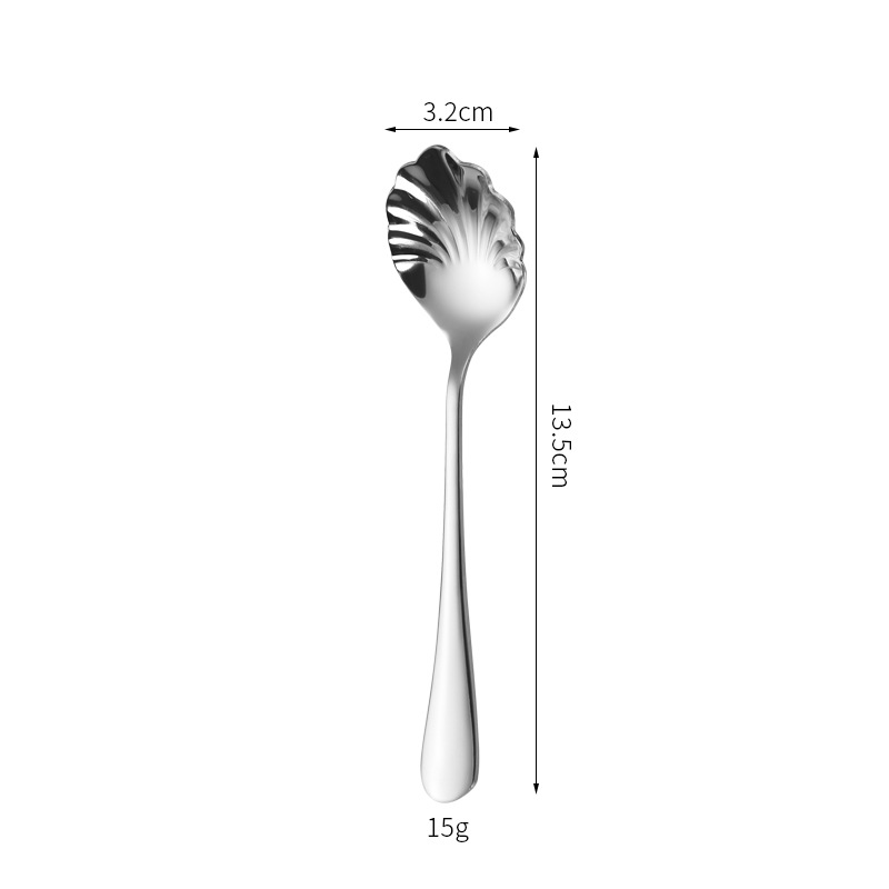Cucchiaio in acciaio inox con design nido d'uccello per caffè_voghion.com