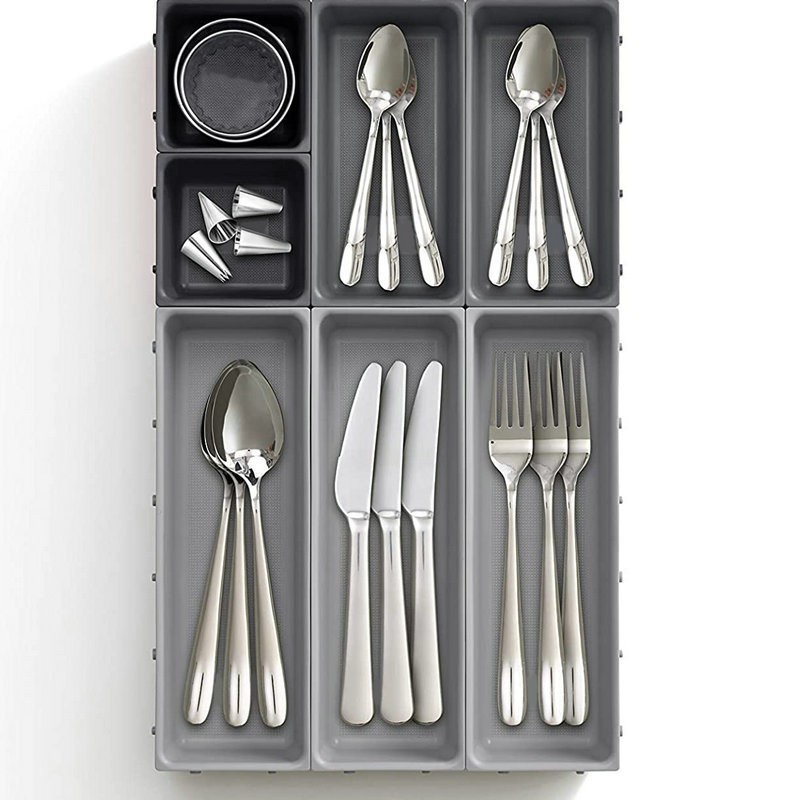 Organizador de Cubiertos Ajustable para Cajón de Cocina - Separador para Cucharas y Tenedores
