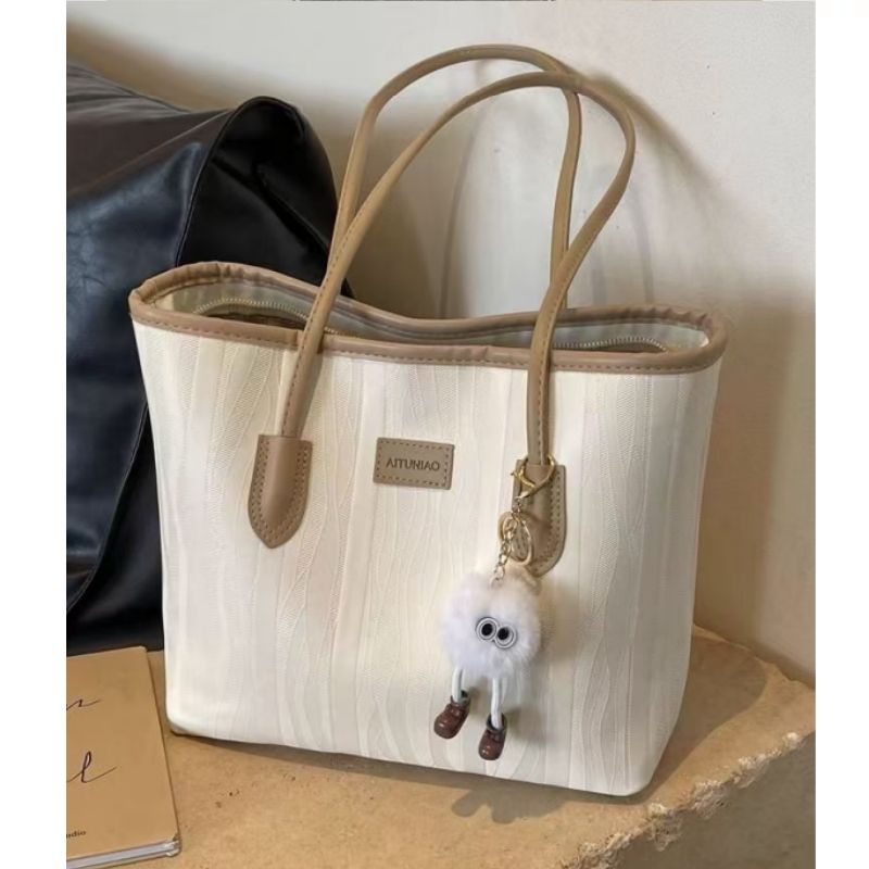 Large-Capacity Bag for Women 2025 New Trendy Autumn and Winter Simple and Versatile Shoulder Bag Casual Work Commuter Tote Bag