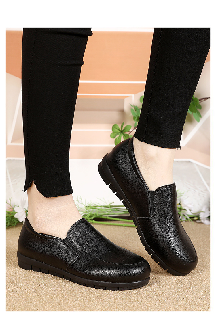 Grandes zapatos de pies anchos, zapatos de pies gordos, zapatos de primavera y verano sueltos, huesos de pies grandes, zapatos de cuero suave de ultrafibra, suela suave antideslizante, desgaste