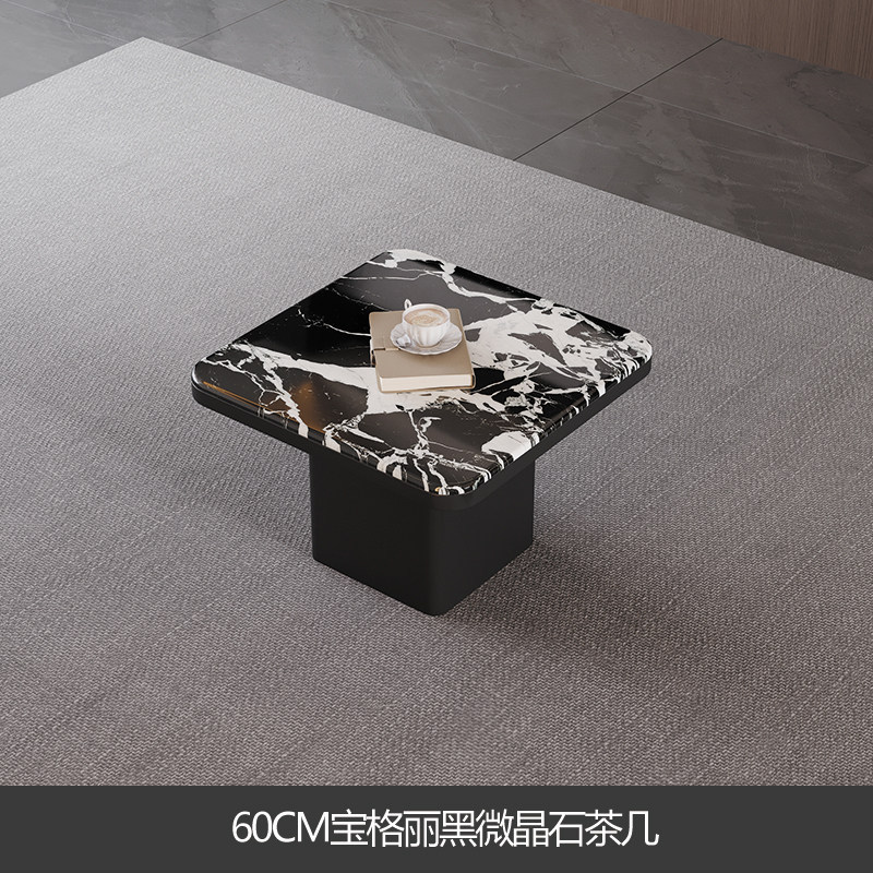 Mesa de té de lujo ligera italiana de tabla de roca moderna y simple sala de estar diseñador de alta sensación de mesa de té de mesa de té