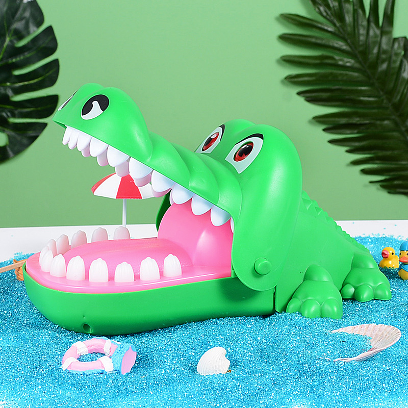 Супер большой крокодил с звуковой светлой коробкой-зеленой