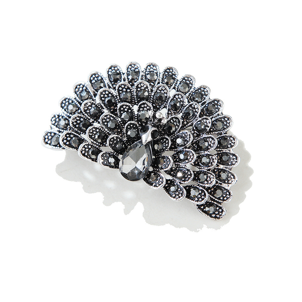 Spilla a forma di pavone con strass in lega retrò alla moda coreana, personalità creativa, abbigliamento da donna, spilla per gioielli_voghion.com