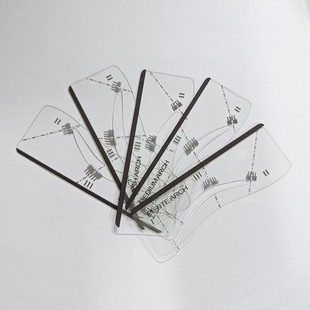 Cross-border hot sale 5 transparent flexible glue eyebrow card lazy eyebrow card auxiliary artifact eyebrow sticker eyebrow beauty tool