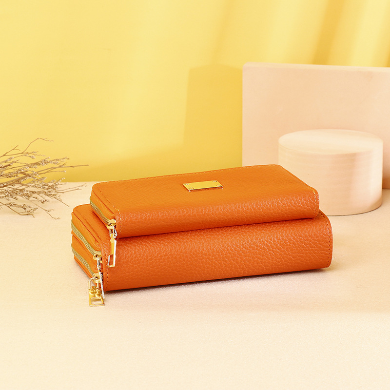 Women's Pu Leather Solid Color Streetwear Square Zipper Phone Wallets display picture 11