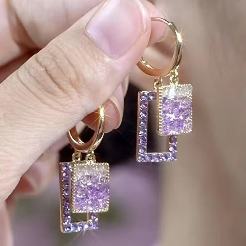 Sophisticated purple geometric square fashionable elegant universal…