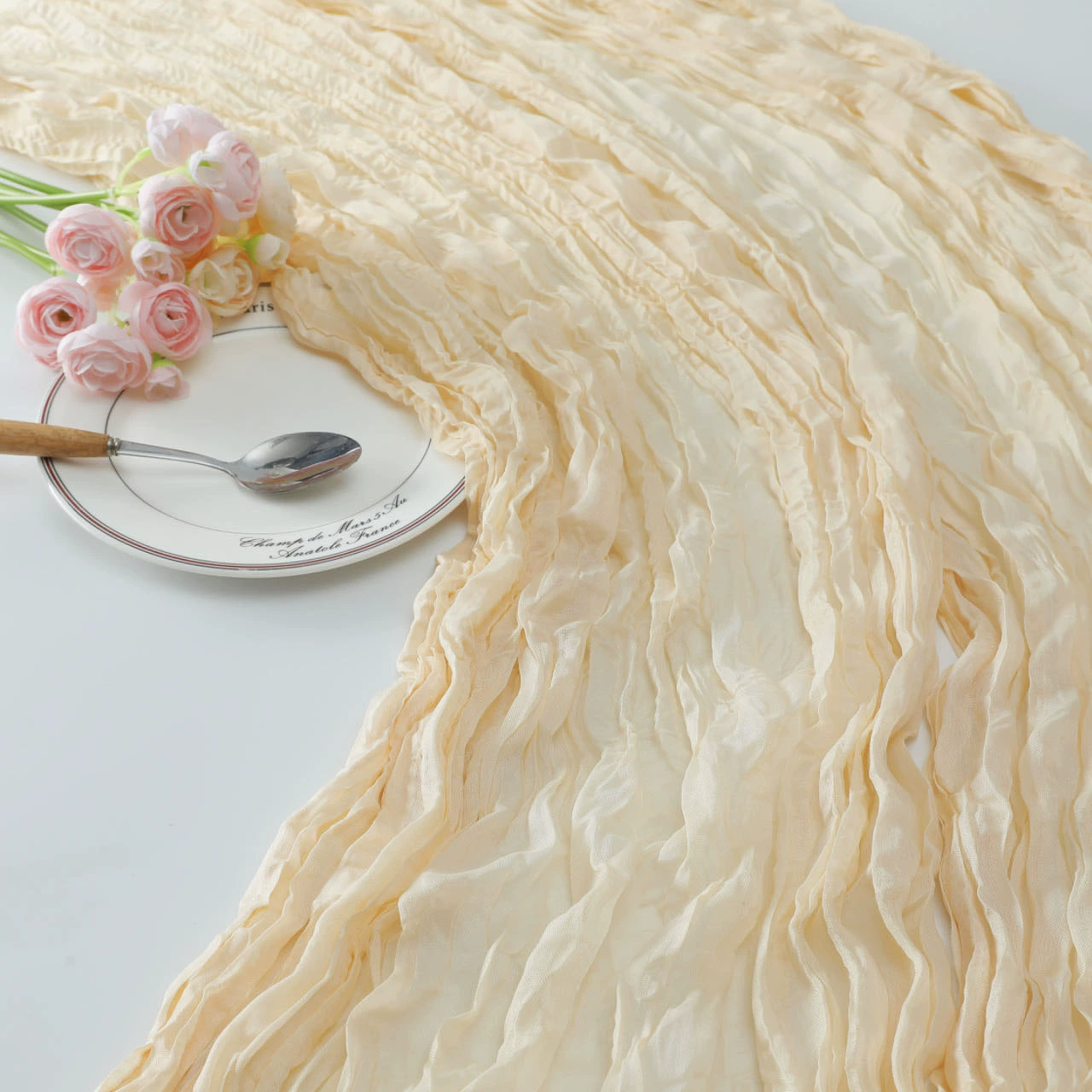 Дорожка на стол Bali yarn, северный текстурный стиль, тёплая драпировка 90×180 / 90×300 см
