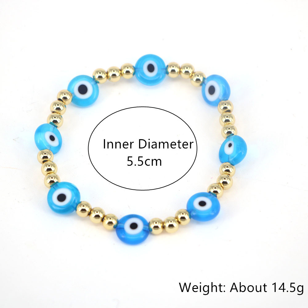 European And American Glass Beads Demon Eyes Beaded Bracelet Women Jewelry display picture 1