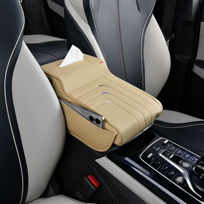 Foam Heightening Pad – Universal Armrest box pad - warm-beige