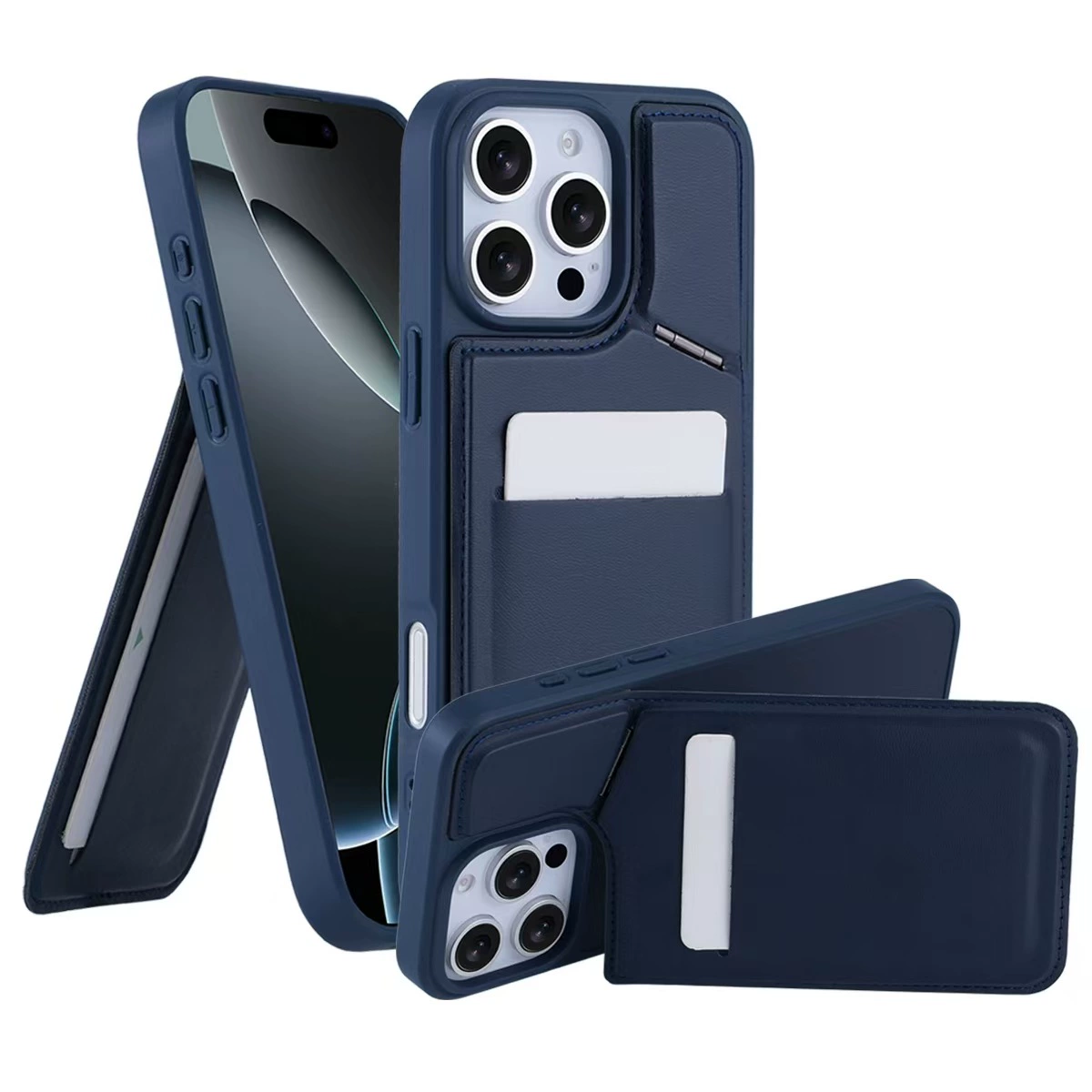 Подходит для iPhone16ProMax держатель для карт 15 беспроводная зарядка простая защитная крышка 14 против падения держатель все в одном
