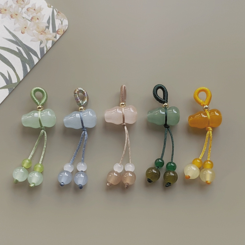 Handmade Woven Rope Gourd Pendant DIY Jewelry Bracelet Phone Charm Clothing Brooch Chinese Style Trendy Handmade Woven Rope Gourd Pendant DIY Jewelry Bracelet Phone Charm Clothing Brooch Chinese Style Trendy