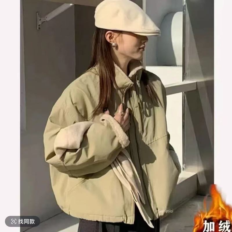 短款立领羽绒棉服女小个子2025年冬季韩版时尚休闲宽松棉服外套潮|undefined