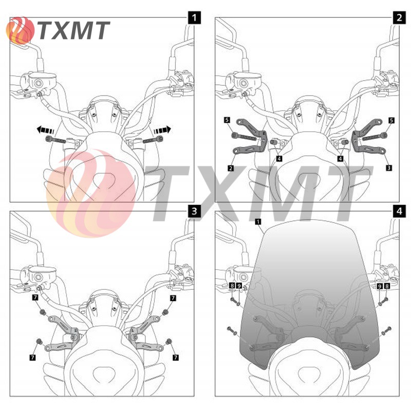 Suitable for Kawasaki Vulcan S 650 Modified Car Heightening Front Windshield Windshield Windshield