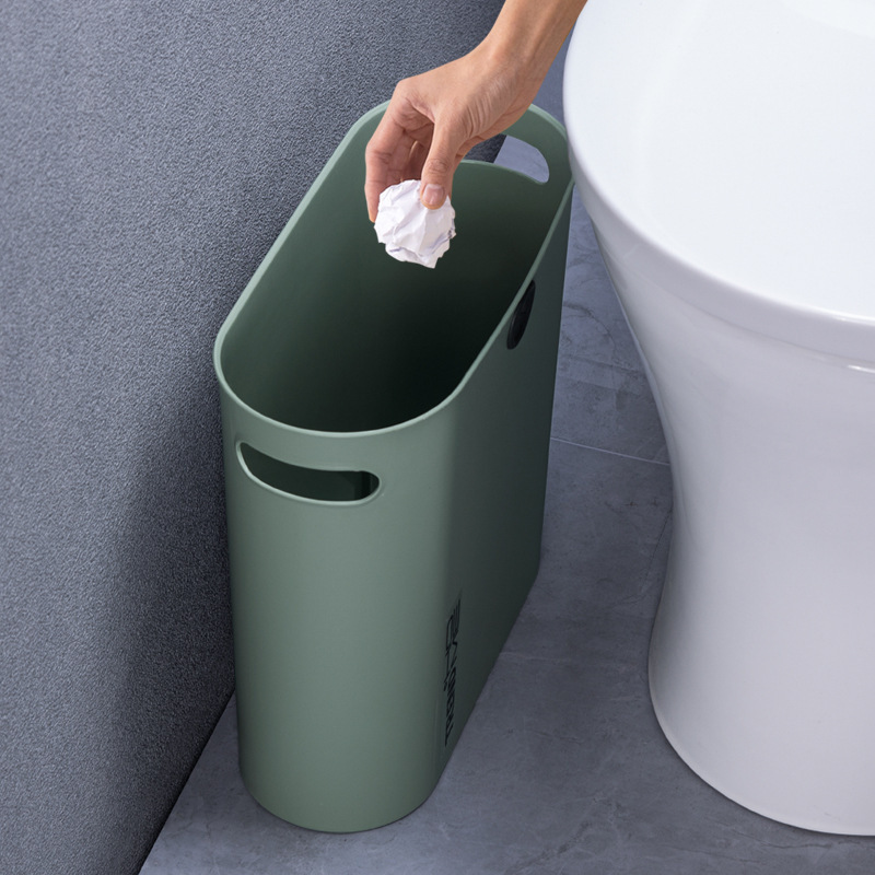 すき間ゴミ箱フラット長型家庭用シンプルなリビングルームのキッチントイレの紙かごの狭いサイズの蓋なしゴミ箱|undefined