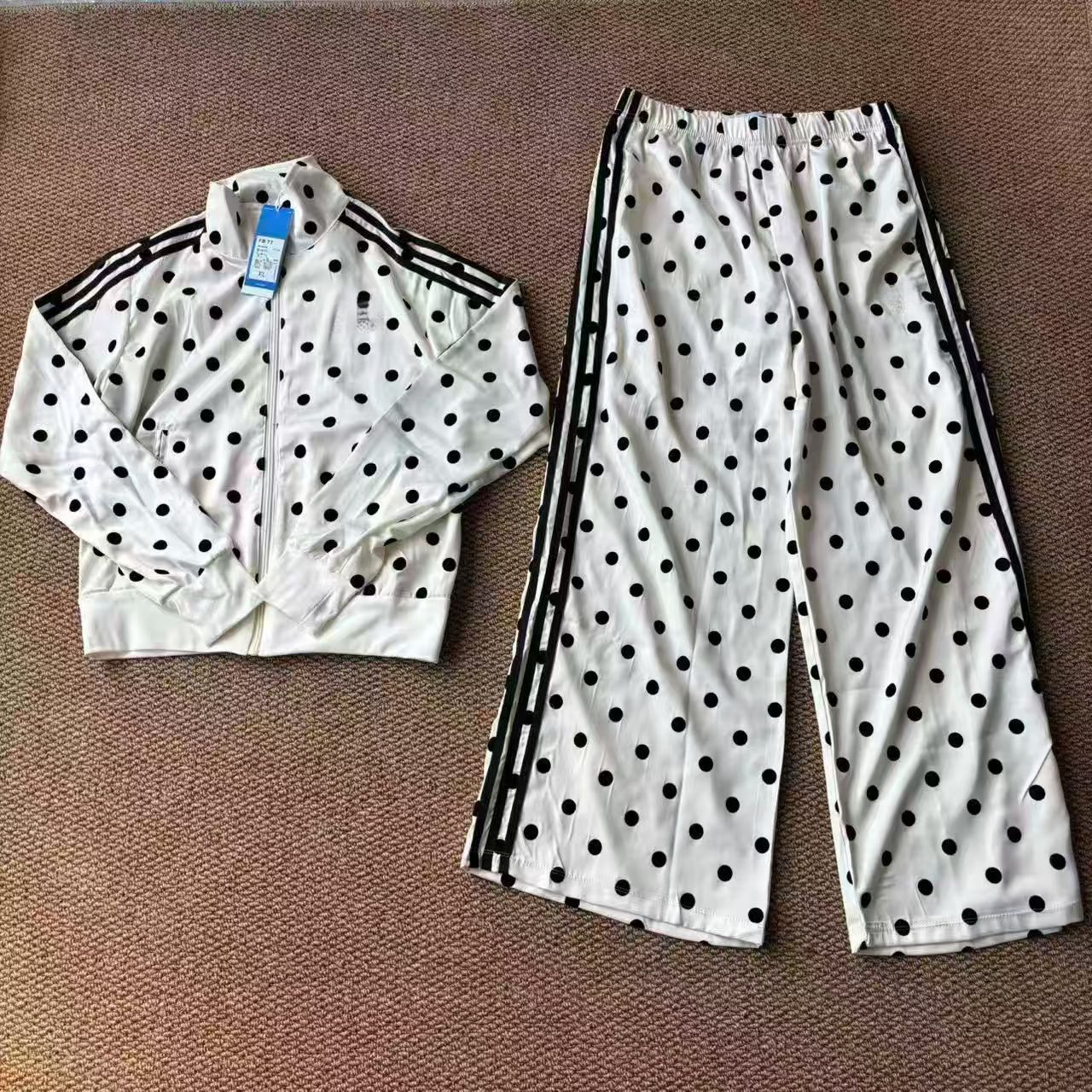 Stand Collar Slim Fit Denim Jacket for Women 26Ss Spring Polka Dot Print Sun Protection Jacket