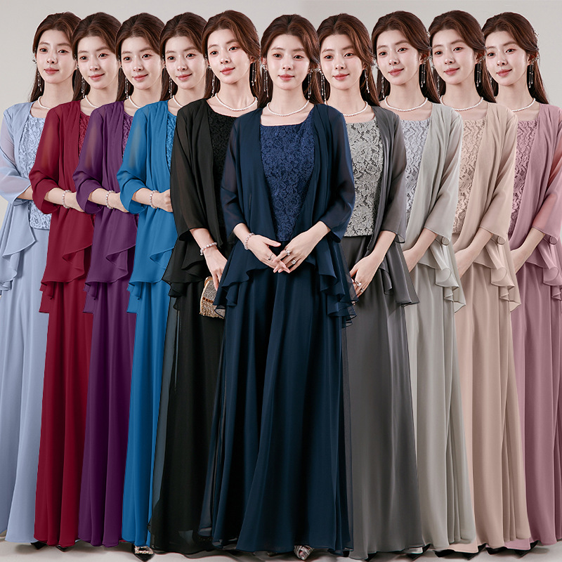 Foreign Trade Evening Dress for Women 2026 New Women's Three-Piece Suit Set Slimming and Elegant Aliexpress Prom Dress