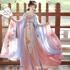 南巷錦夏【花重錦】漢服女性用新作花重錦刺繍夏唐風漢服スカート大袖シャツ