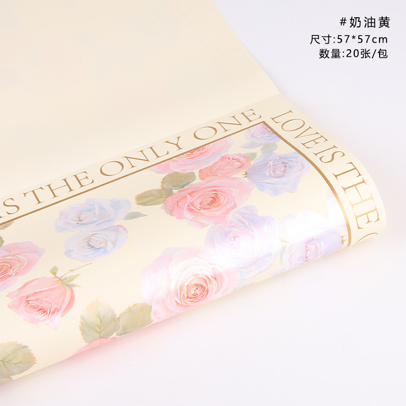 Nuevo embalaje de regalos del día de la diosa papel perla neón rosa flor embalaje de flores papel impermeable ramo embalaje al por mayor image 8