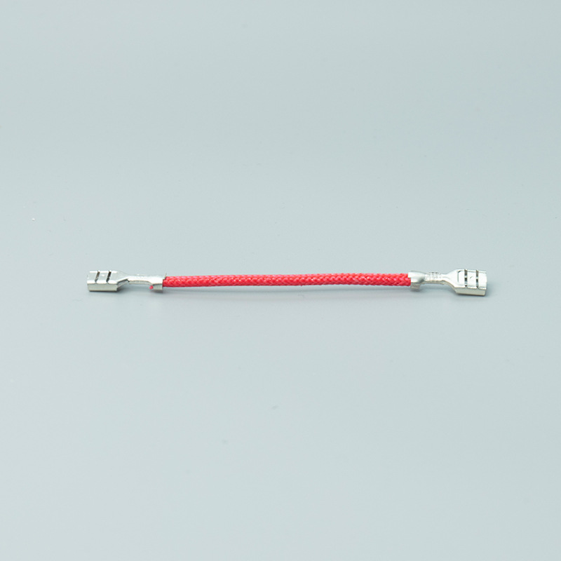 厂家双头O型接地线束圆环带护套冷压端子连接线插簧端子线批发