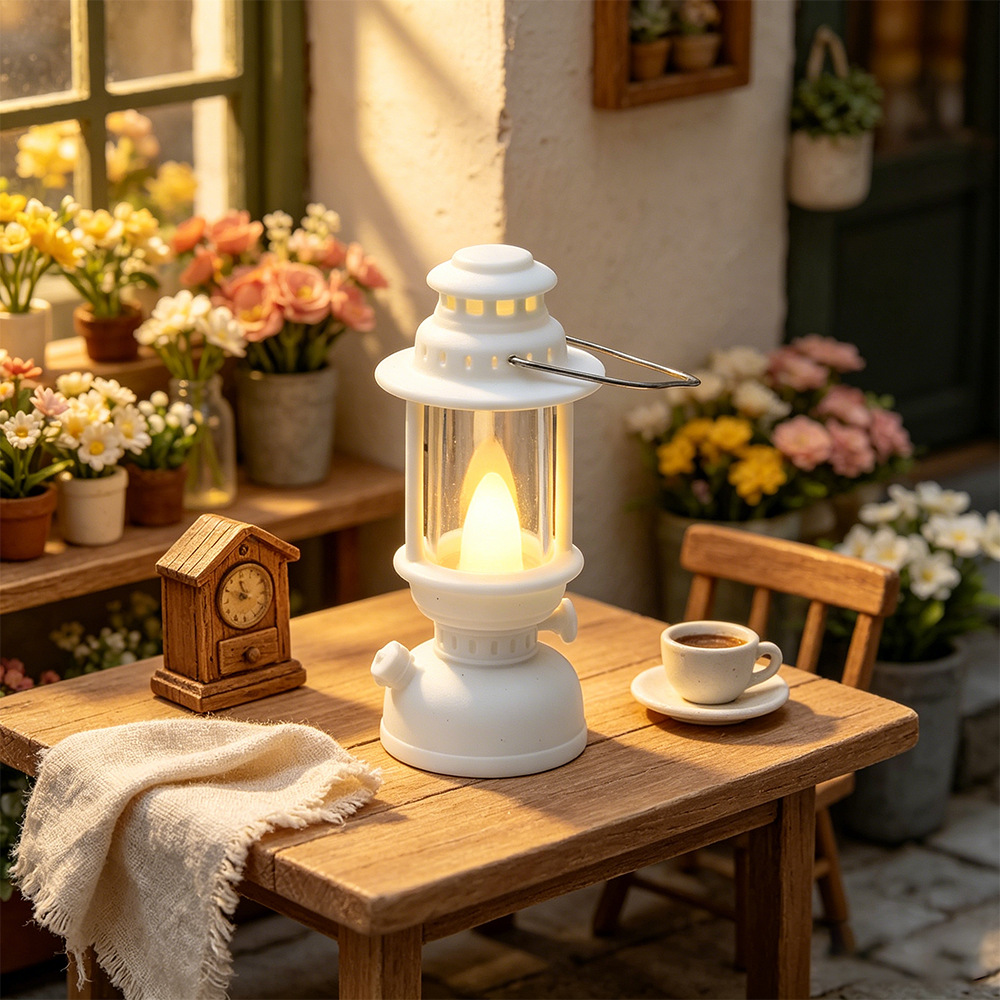 Vintage lámpara de queroseno vela electrónica luz de noche ambiente navideño vela led decoración decoración de mesa