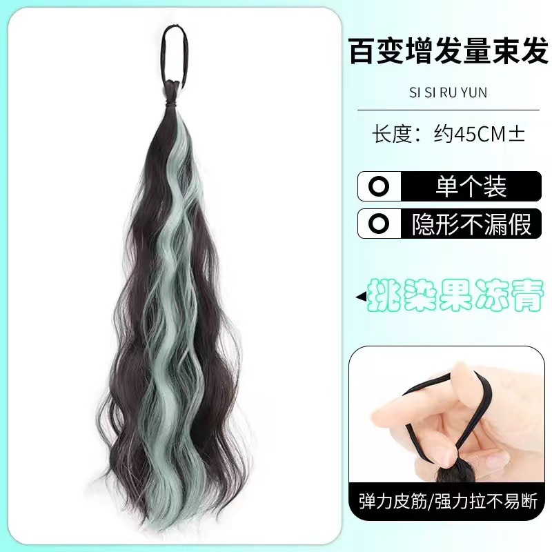Self-wound hair bundles-jelly green