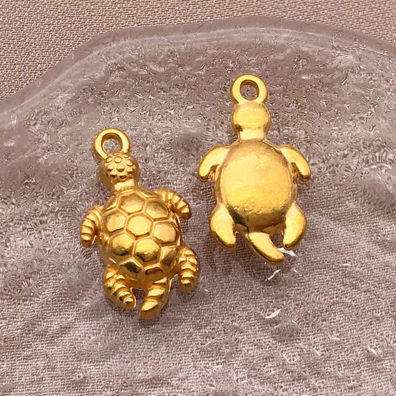 电镀金色不锈钢吊坠海洋系列海螺海星小挂件diy手链项链饰品配件|undefined