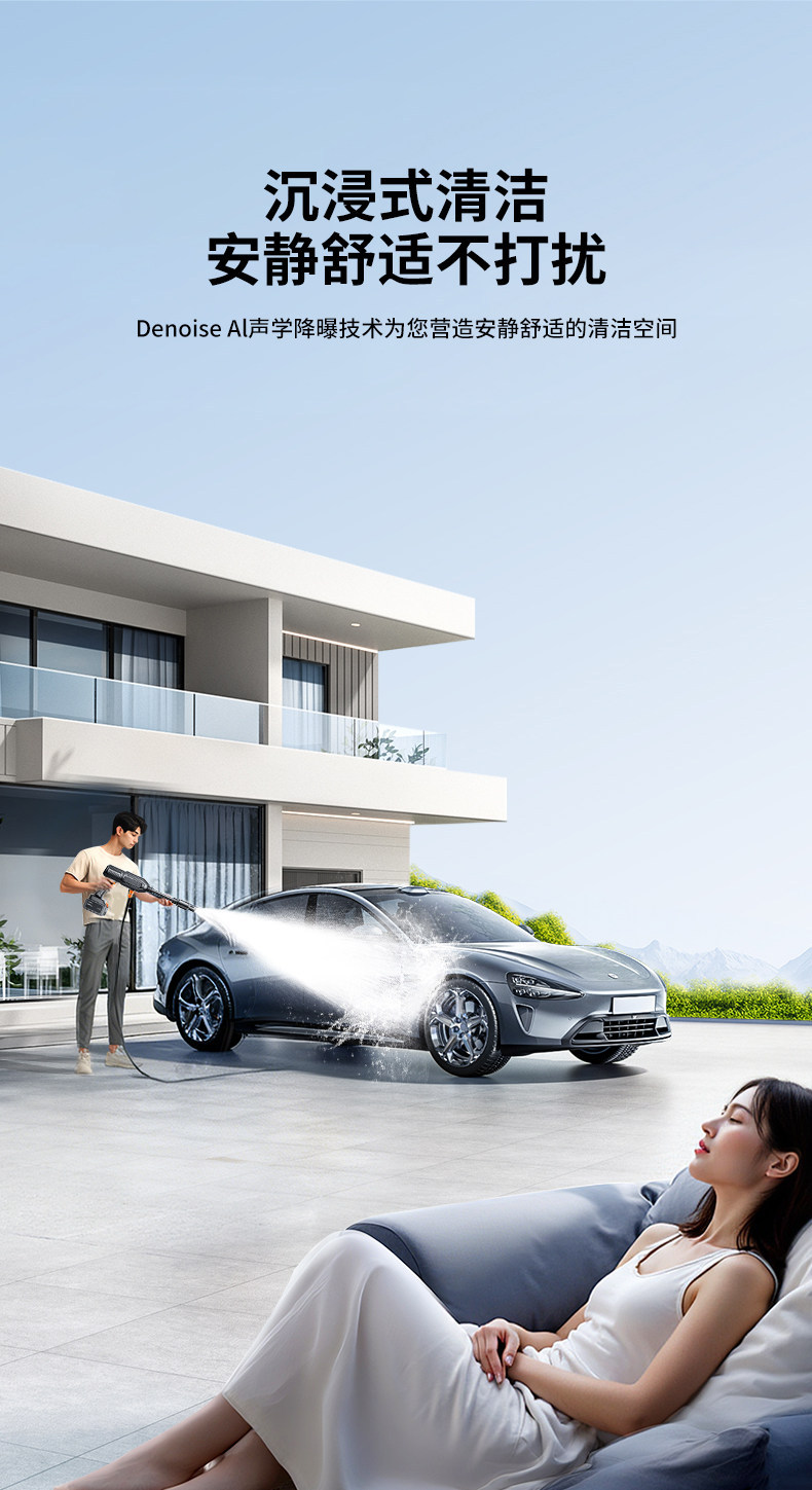 Household Pressure Washer with Wireless Lithium Battery, High-Pressure Water Gun for Car Washing, Floor Cleaning, and Powerful Glass Cleaning Machine Wholesale