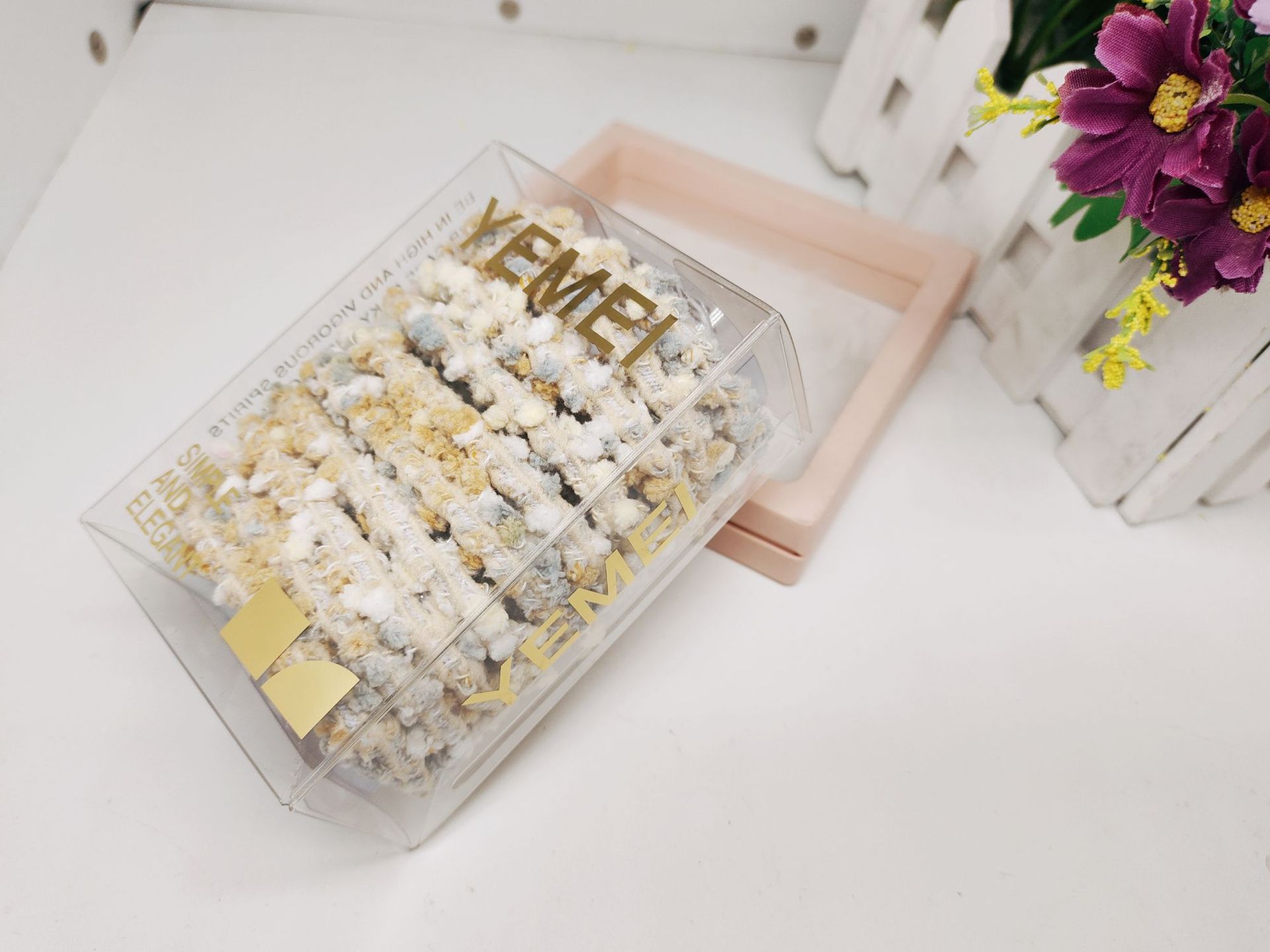 Venda colorida de las mujeres dulce estrellado cuerda de pelo en caja alta banda de goma elástica duradera banda de pelo no duele accesorios para el cabello