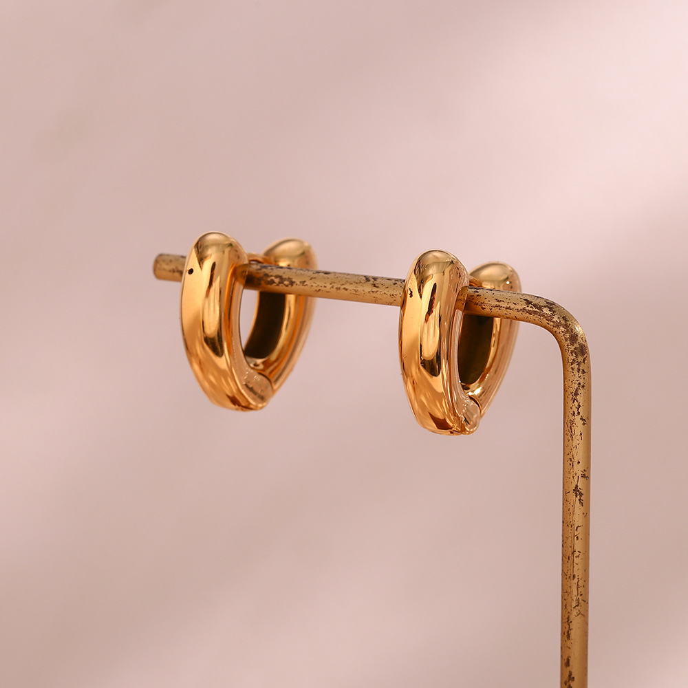 Fashion Heart Shape Stainless Steel Earrings Plating Stainless Steel Earrings