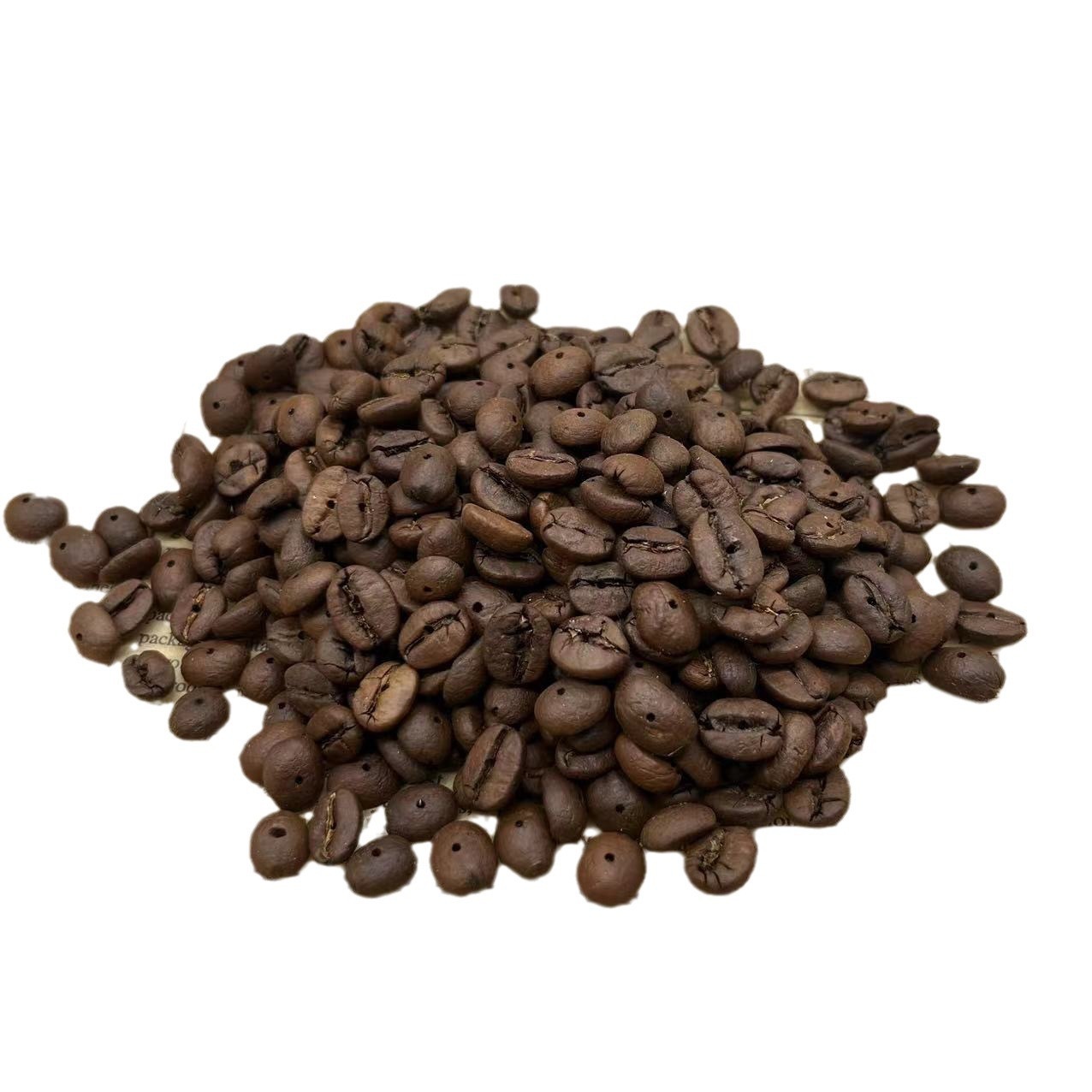 Punched Coffee Bean Semi-finished Products Wholesale Stall Bracelet dly Coffee Bean Bracelet Handmade Coffee Bead Bracelet