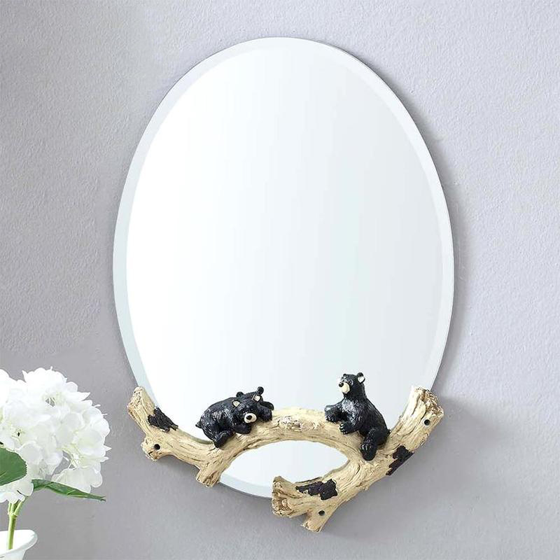 卫生间浴室镜 理发镜欧式挂镜椭圆形卫浴镜创意仿古儿童房挂镜