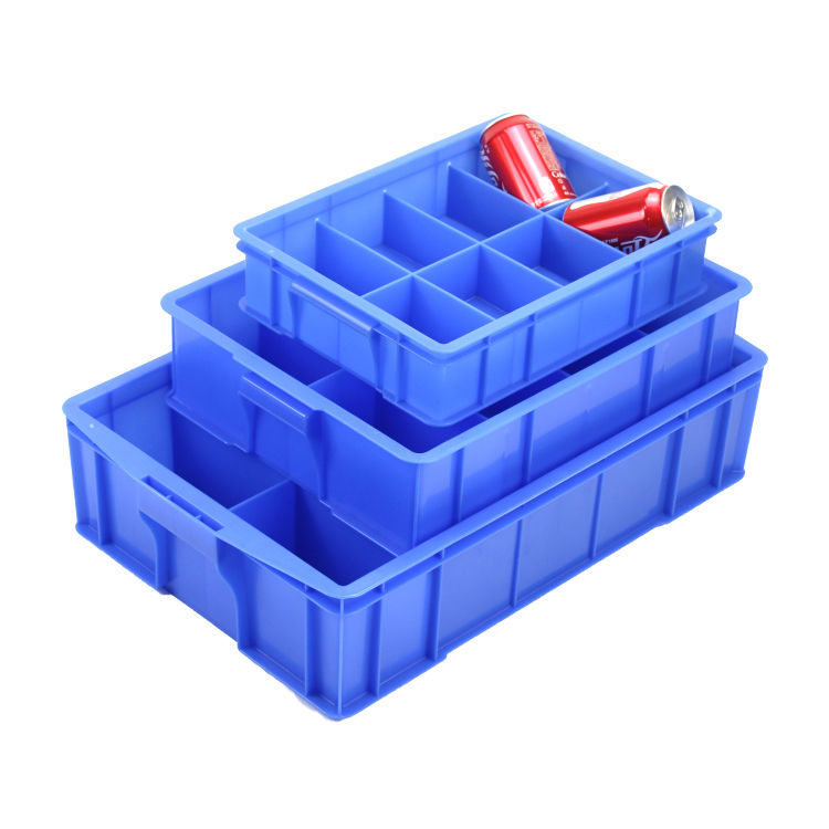 分格零件盒分隔式元件盒螺丝收纳零件箱配件塑胶周转箱塑料方盘