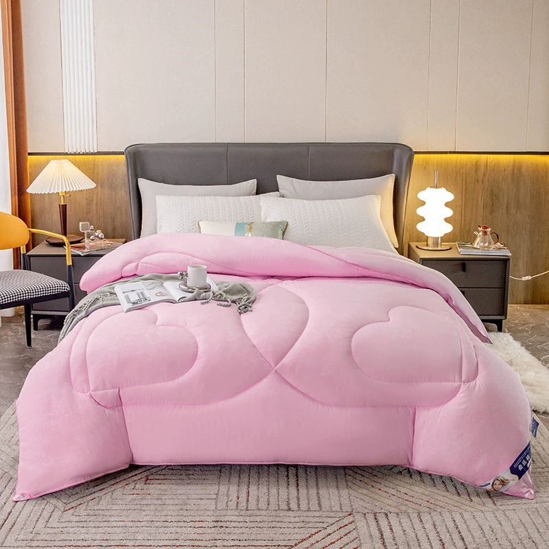 Оптовая Продажа с фабрики новое шелковое одеяло хлопковое осенне-зимнее одеяло однотонное одиночное двойное Подарочное одеяло Four Seasons стеганое одеяло для кожи