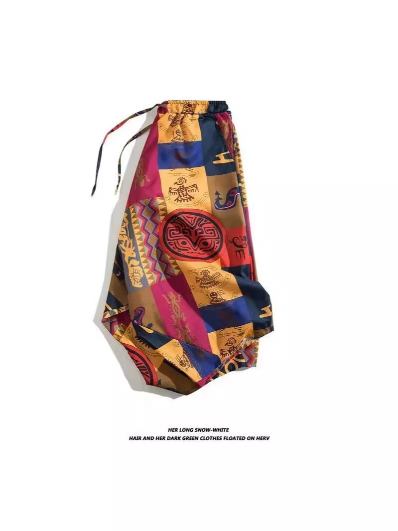 Мужские пляжные брюки, летние шорты, Таиланд, китайский стиль, размер плюс