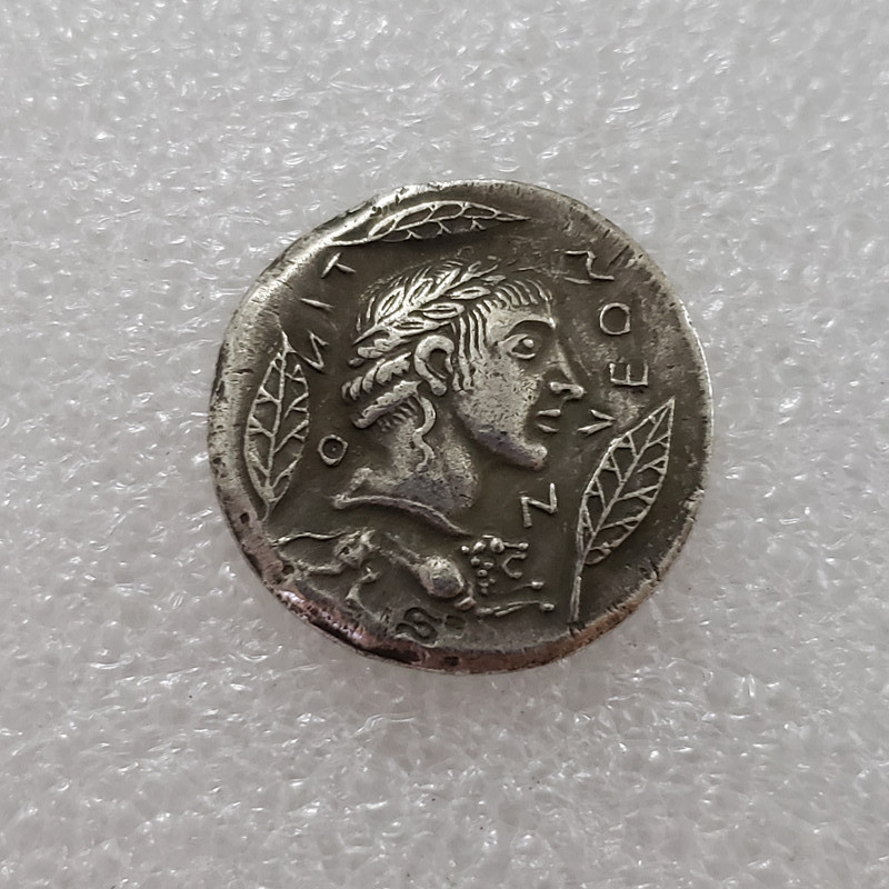 Vintage craft #50 Greek coin copper plated silver antique silver dollar silver round wholesale (3407)